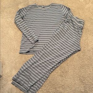 Women's Striped Gray Pajama Set
